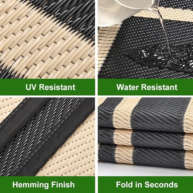 RURALITY Outdoor Rugs 5x8 Waterproof - Image 4