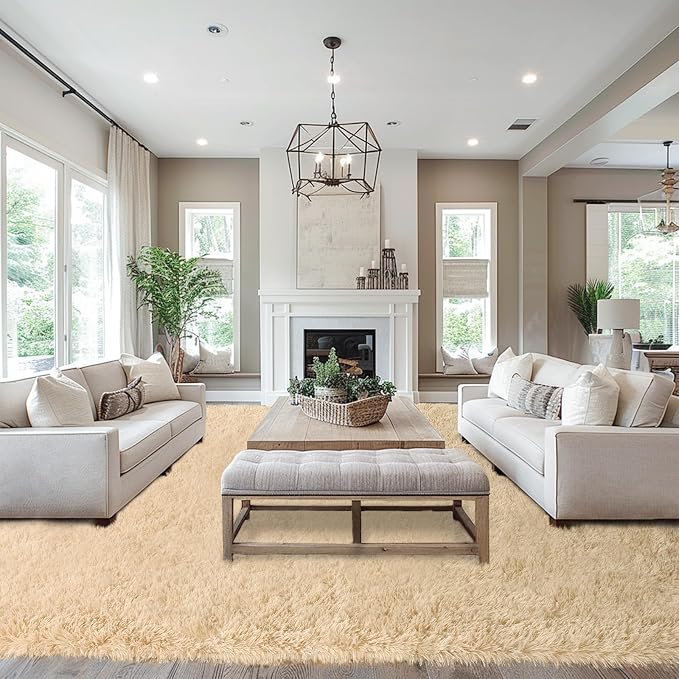 Mugorn Area Rugs 9x12 Living Room, Large Fluffy Area Rugs - Image 5