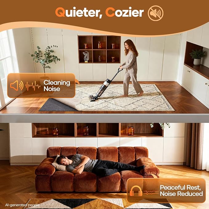 Veken Non Slip Cushioned Rug Pad Gripper 10 x 14 Ft, Felt and Silicone Backing - Image 9