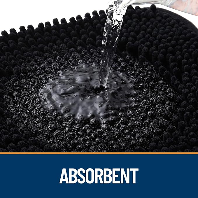 OLANLY Dog Door Mat for Muddy Paws 59x20, Paw Print Design, Absorbs Moisture - Image 3