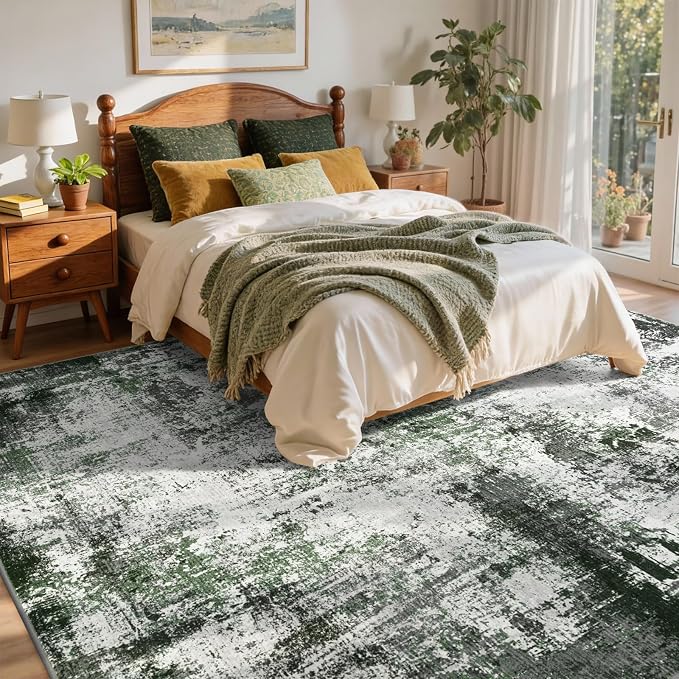 4x6 Ft Area Rugs for Living Room, Soft Non-Slip Washable Rugs Modern Abstract - Image 4