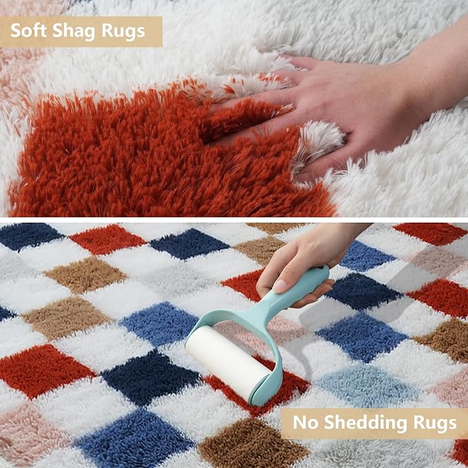 Shag Runner Rug for Bedroom Living Room 2x6 Upgrade Non-Slip Fluffy Soft - Image 6
