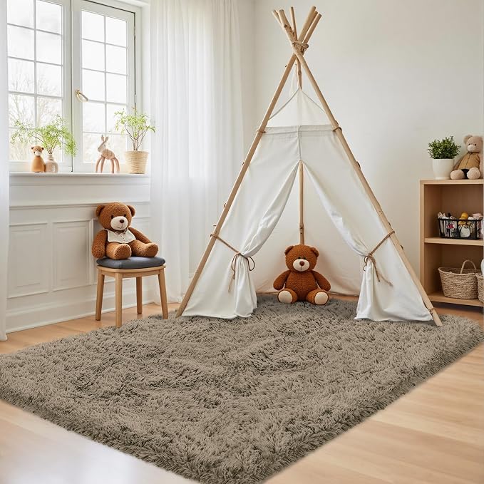 4x6 Area Rug for Living Room: Ultra Soft Fluffy Rug Modern Large Thicked Shag - Image 3