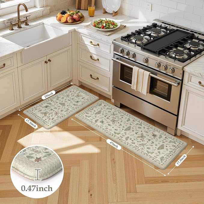 LEEVAN Anti Fatigue Mats for Kitchen Floor Non-Slip, Cushioned Kitchen Mats for - Image 2