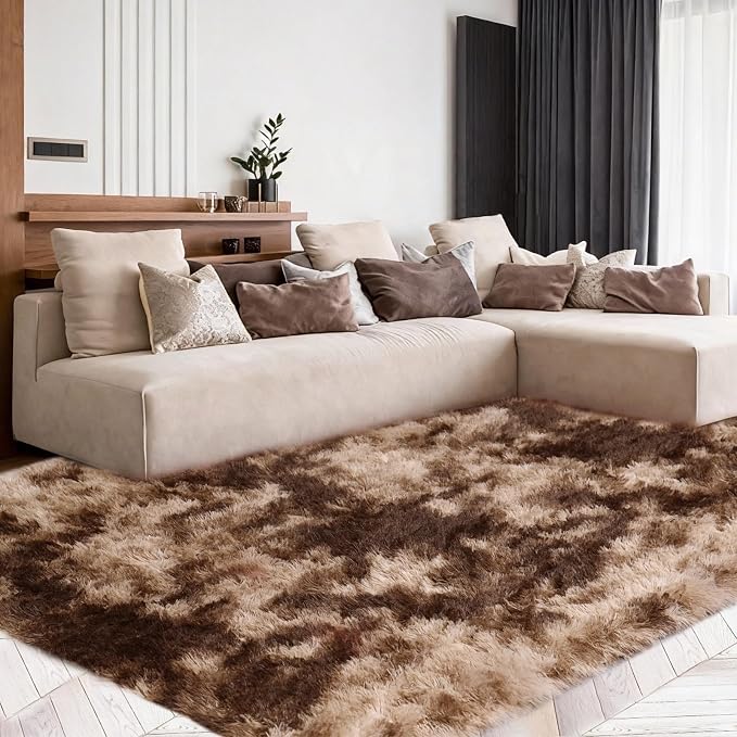 8x10 Area Rugs Living Room, Tie-dye Coffee Large Plush Fluffy Bedroom Carpet - Image 3