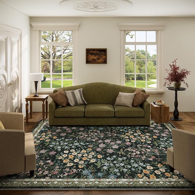 Machine Washable Living Room Rug: 5x7 Area Rugs by palohom