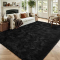 4x6 Black Area Rug for Bedroom Living Room Dining Room, Fluffy Shag Soft Plush by ModernHomeDecor