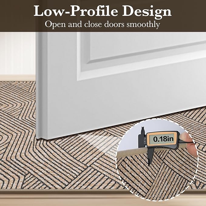 Indoor Door Mat 17"x30", Low-Profile Thin Welcome Front Door Mat Indoor Entrance - Image 3