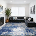RELEANY Washable Area Rugs 10'x14' Non-Slip Modern Abstract Soft by RELEANY