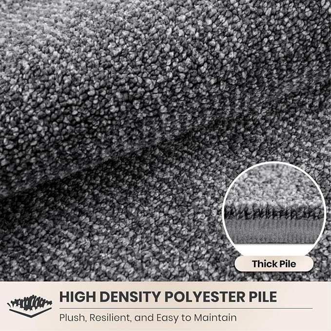 PURRUGS Dirt Trapping Door Mat Half Round 24" x 35.5", Non-Slip Machine - Image 4