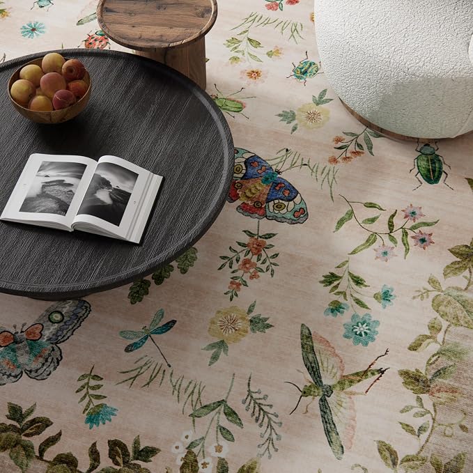 Machine Washable Rugs for Living Room: 6x9 Area Rugs Bedroom Rug Stain - Image 3