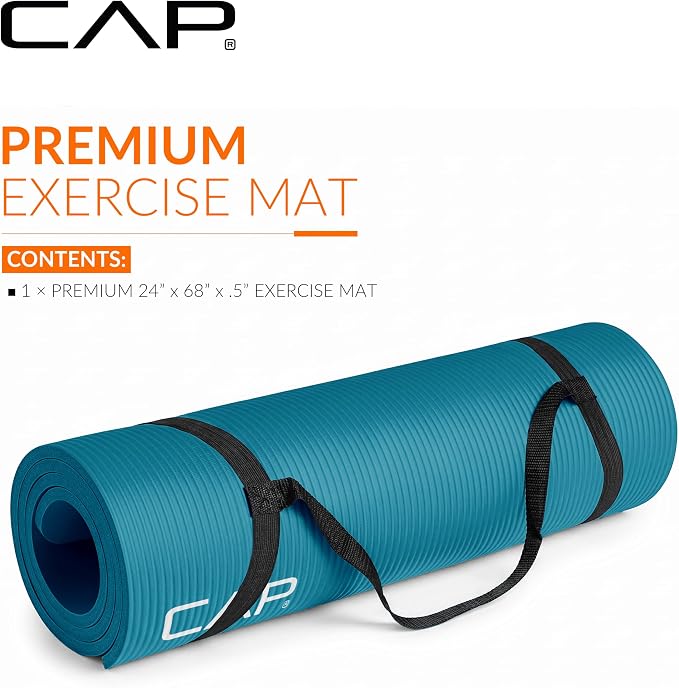 CAP Barbell 1/2-Inch High Density Exercise Yoga Mat - Image 2