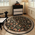 Mushroom Insect 3ft Round Rug Washable Non-Slip Soft Ultra-Thin Small Boho by ROYHOME