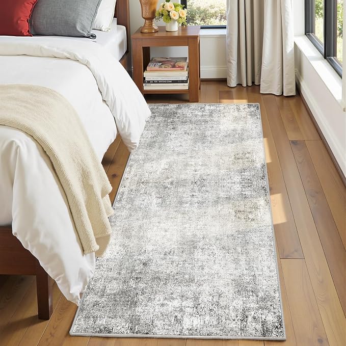 RELEANY Washable Area Rugs 2'x6' Non-Slip Modern Abstract Soft by RELEANY