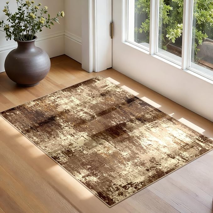 RELEANY Washable Area Rugs 2'x3' Non-Slip Modern Abstract Soft - Image 3