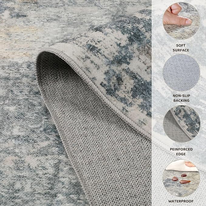 UERMEI 8ft Round Area Rug Living Room Rugs - Image 8