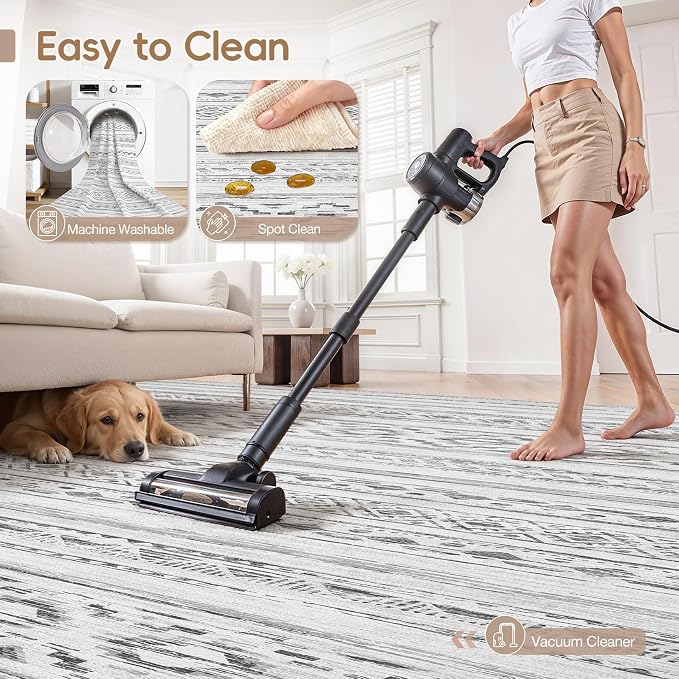 cotiled 6x9 Area Rugs Living Room Rug: Washable Boho Rugs - Image 3