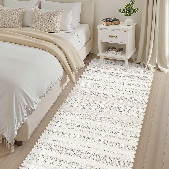 cotiled Hallway 3x12 Runner Rugs: Washable Boho Rugs - Image 4