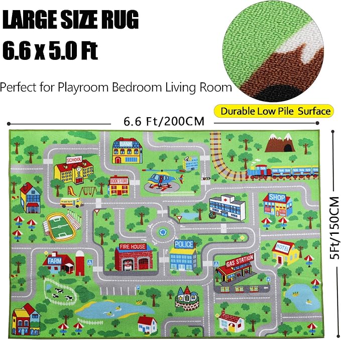 Capslpad Kids Educational Play Rug - Image 2