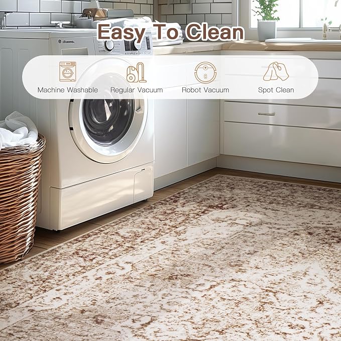 Lofus 2x8 Runner Rug for Hallways, Washable Kitchen Rugs, Non-Slip Rugs for - Image 5