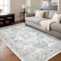 Area Rug 5×7 Washable Rugs for Bedroom, Vintage Floral Rug Soft Non Slip Stain by Dotiiorug