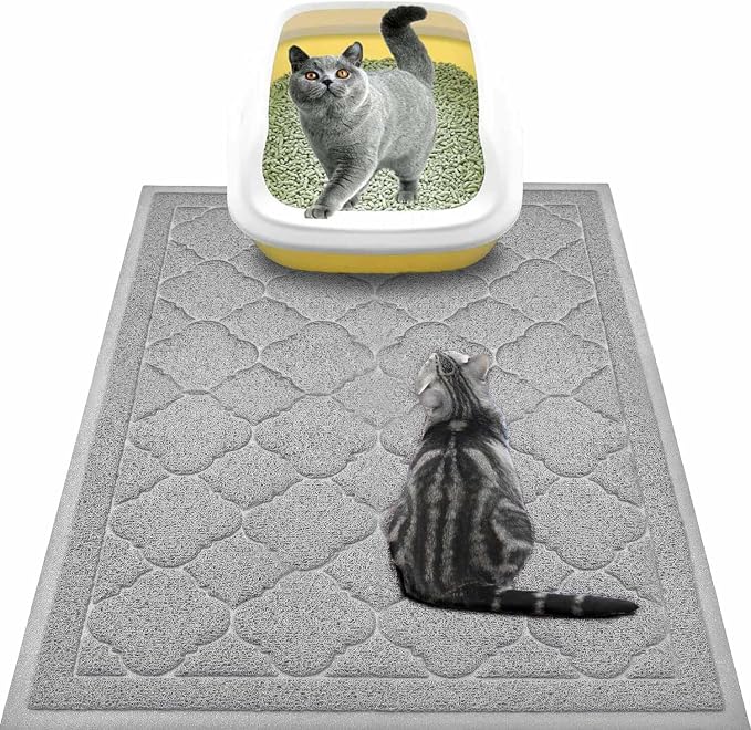 WePet Cat Litter Box Mat, Kitty Premium PVC Pad, Durable Trapping Rug, by WePet
