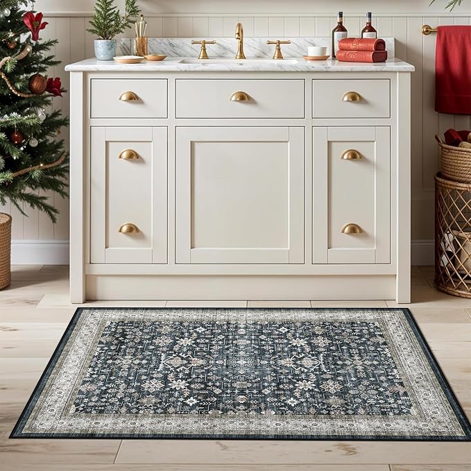 Large 3x5 Entryway Rug Indoor Ashen - Image 6