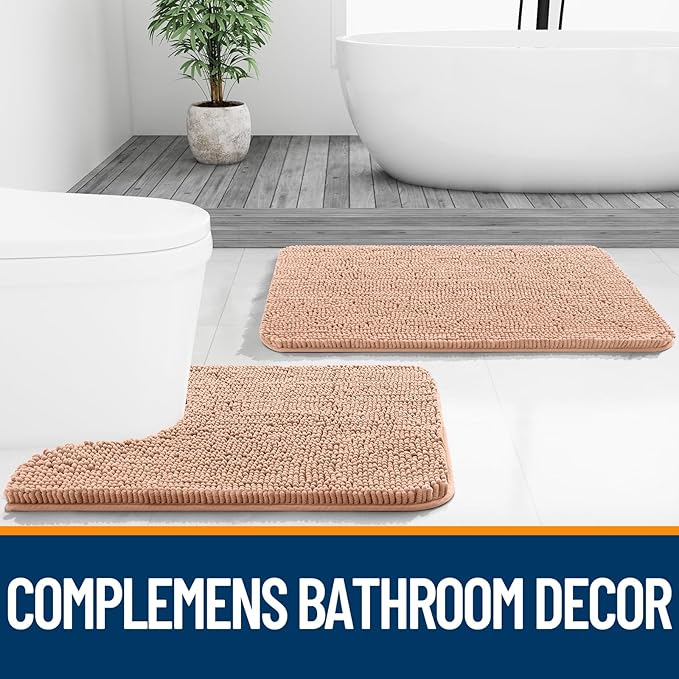 OLANLY Large Bathroom Rugs 44x32, Extra Soft Absorbent Chenille Bath Rugs - Image 7