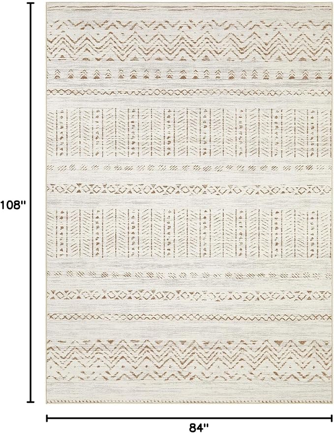 cotiled 7x9 Area Rugs Living Room Rug: Washable Boho Rugs - Image 2