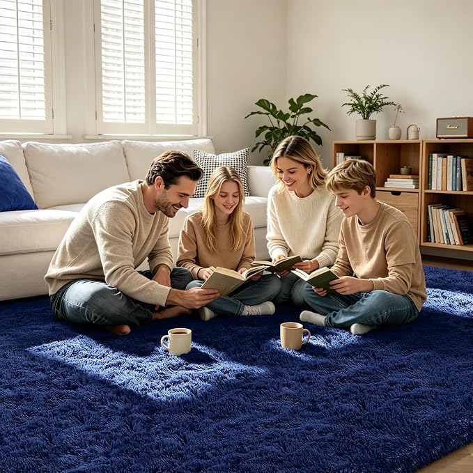 Shag Area Rugs for Bedroom Living Room, 6X9 Ultra Soft Fluffy Area Rugs for Dorm - Image 2