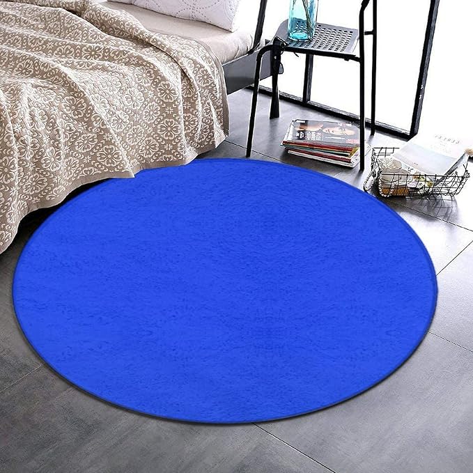Machine Washable Modern Round Area Rug, Room Sofa Yoga Soft Round Carpet - Image 2