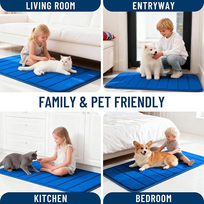 OLANLY Memory Foam Bath Mat 40x32, Super Soft Absorbent Bathroom Rugs, Quick Dry - Image 9
