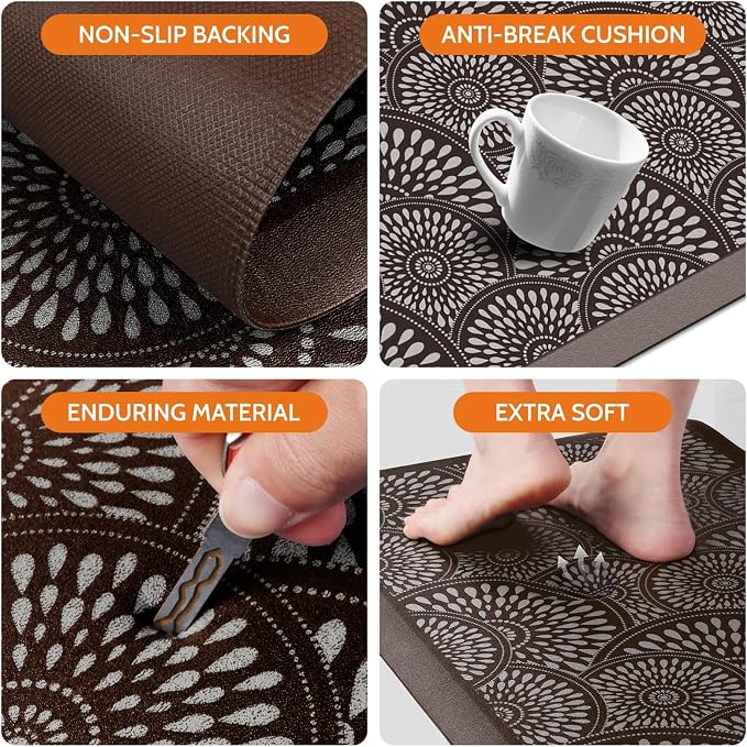 Mattitude 4/5 Inch Kitchen Mat, 20x51in Heavy Duty Ergonomic Comfort Foam - Image 3