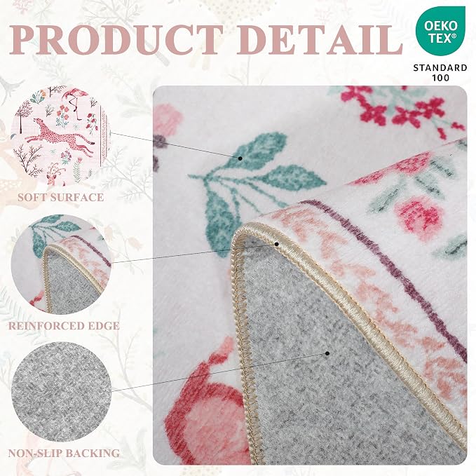 DUKINO 2x10 Rug for Hallway, Washable Kitchen Runner Rug - Image 4