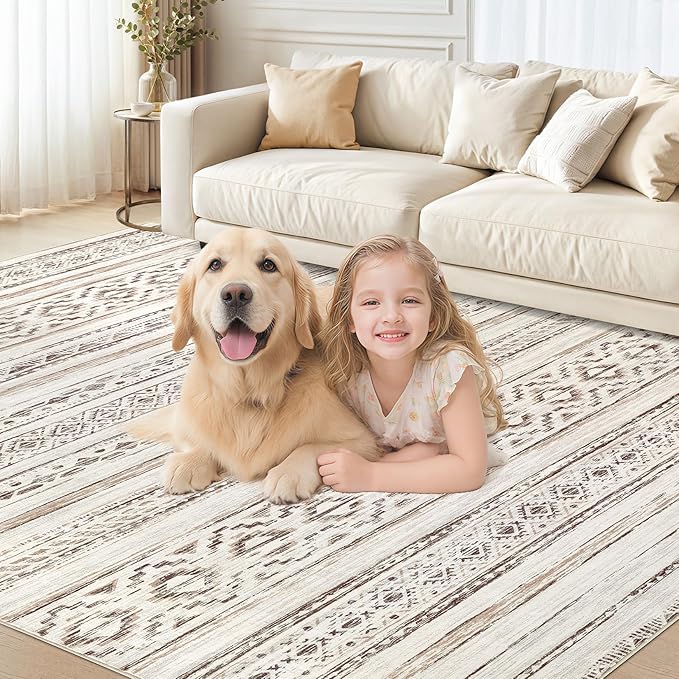 cotiled 6x9 Area Rugs Living Room Rug: Washable Boho Rugs - Image 6