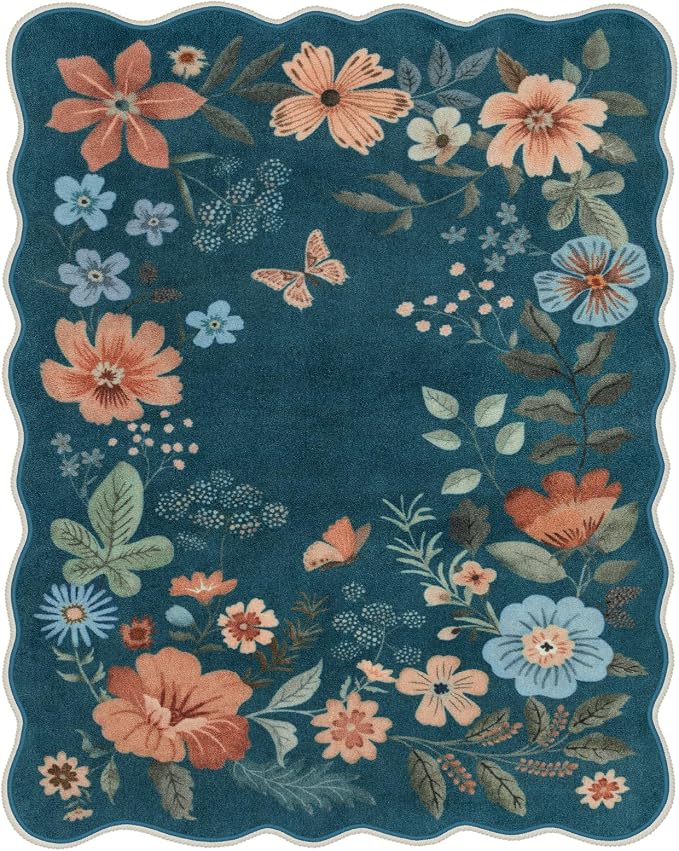 Lahome Floral Washable 6x9 Area Rugs, Soft Bedroom Rug - Image 8
