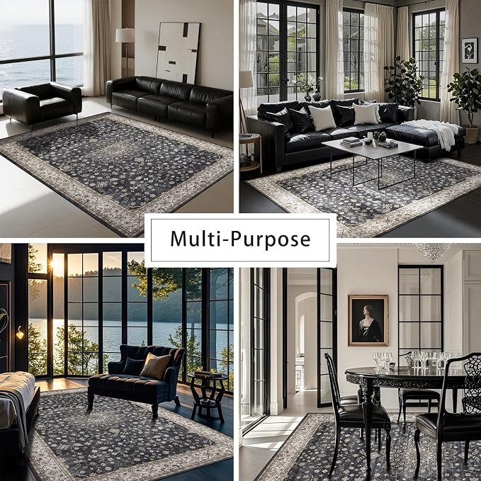 Srugn Washable Rugs 8x10 Area Rugs - Image 5
