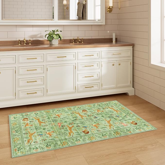 DUKINO 2x4 Rug for Hallway, Washable Kitchen Runner Rug - Image 9