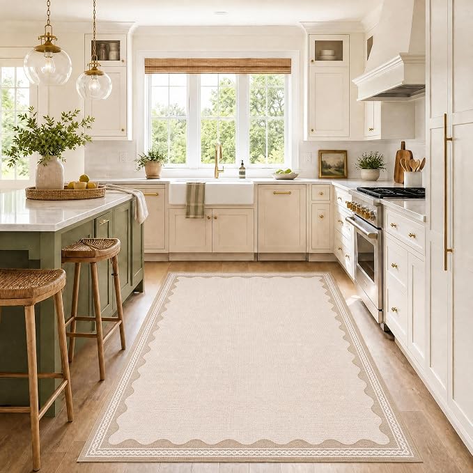GarveeHome Scalloped Washable Rugs 5x7 Rug - Image 3