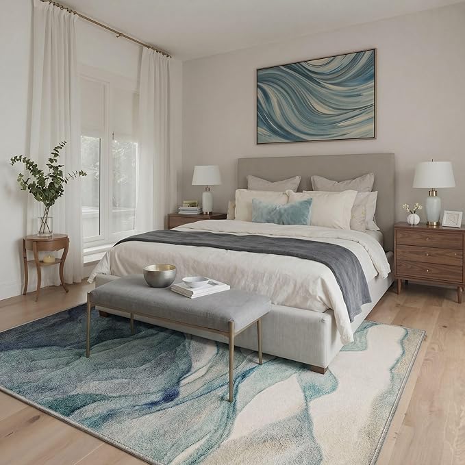 BEIMO Area Rugs 6x9 for Living Room Bedroom, Modern Abstract Machine Washable - Image 2