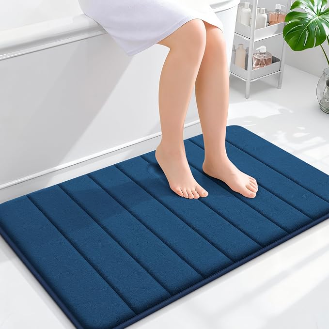 OLANLY Memory Foam Bath Mat 35x24, Super Soft Absorbent Bathroom Rugs, Quick Dry by OLANLY