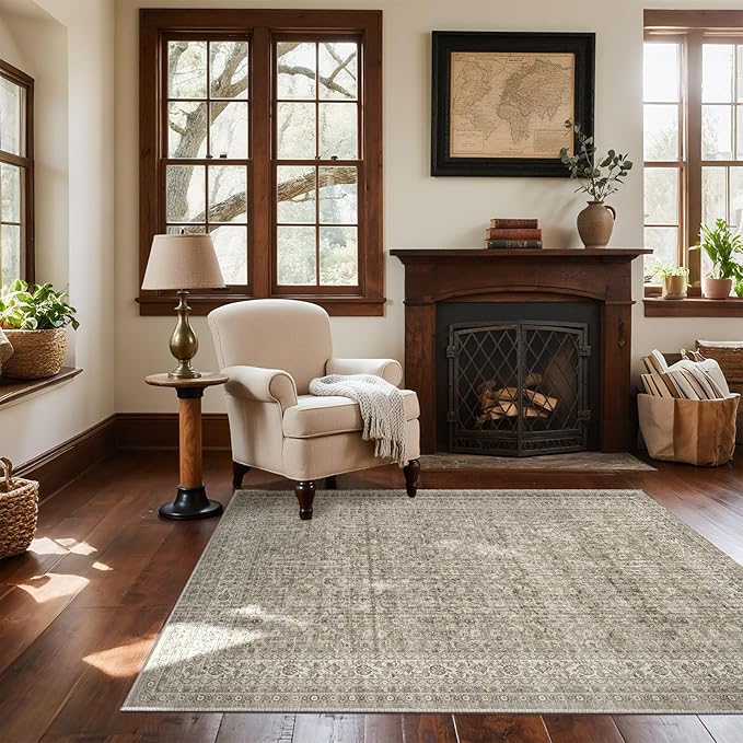 4x6 Washable Area Rugs for Entryway: Door Mat Indoor Entrance Throw Rug Non by palohom