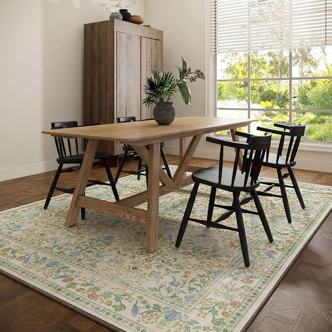 Washable Area Rugs for Living Room: 6x9 Bedroom Rug Stain Resistant Non Slip - Image 6