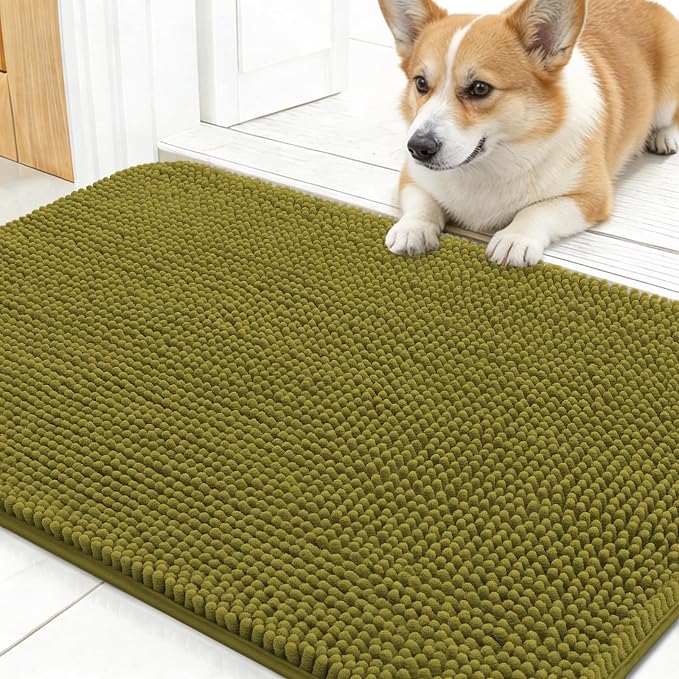 OLANLY Dog Door Mat for Muddy Paws 30x17, Absorbs Moisture and Dirt, Absorbent by OLANLY