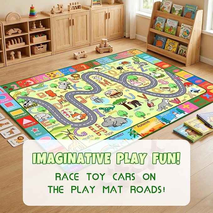3x5 Feet Educational Area Rug Kids Rugs - Image 7