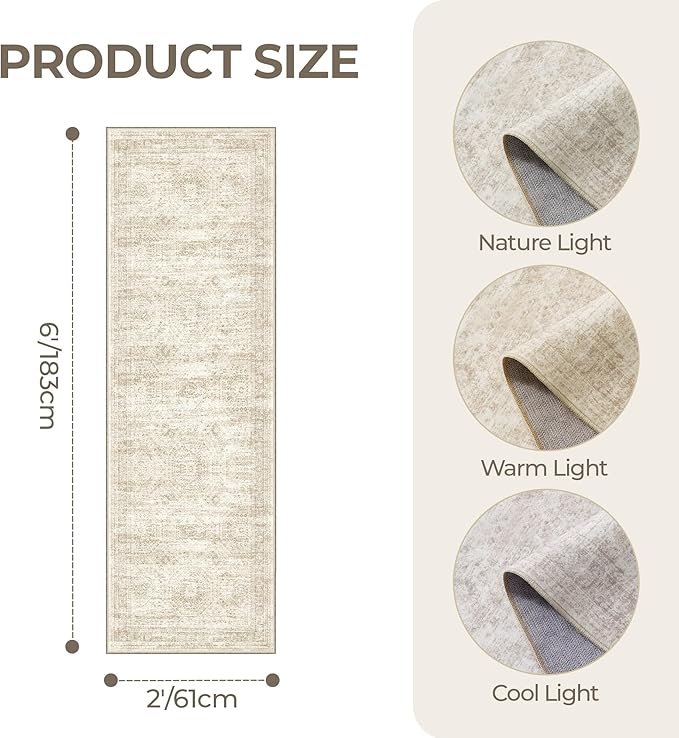 Washable Runner Rugs for Bedroom - Image 2