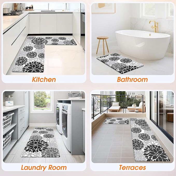 StepLively Kitchen Mats for Floor 2PCS, Anti Fatigue Mats for Kitchen Floor - Image 7