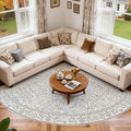 jinchan Zenith Corner Rug 7x7 Area Rug Floral Soft Aesthetic Rug Non-Slip Low by JINCHAN