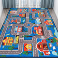 Kids Carpet Playmat Rug 110.2"x78.7", Car Rug by AKASISRUG