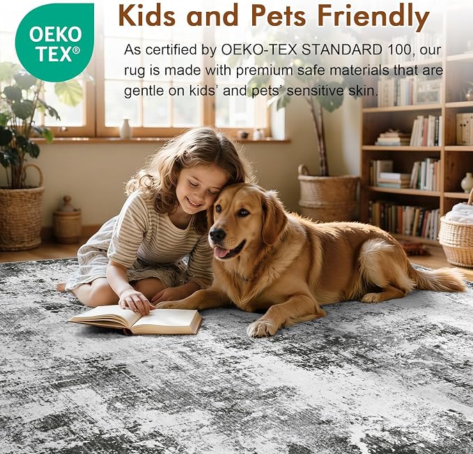 6x9 Ft Large Area Rugs for Living Room, Soft Non-Slip Washable Rugs Modern - Image 5